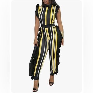 Women Ruffle Leg Bodysuit